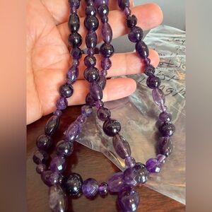 Jay King DTR Double Strand Amethyst Bead Sterling Silver 26" Necklace 116.8 g